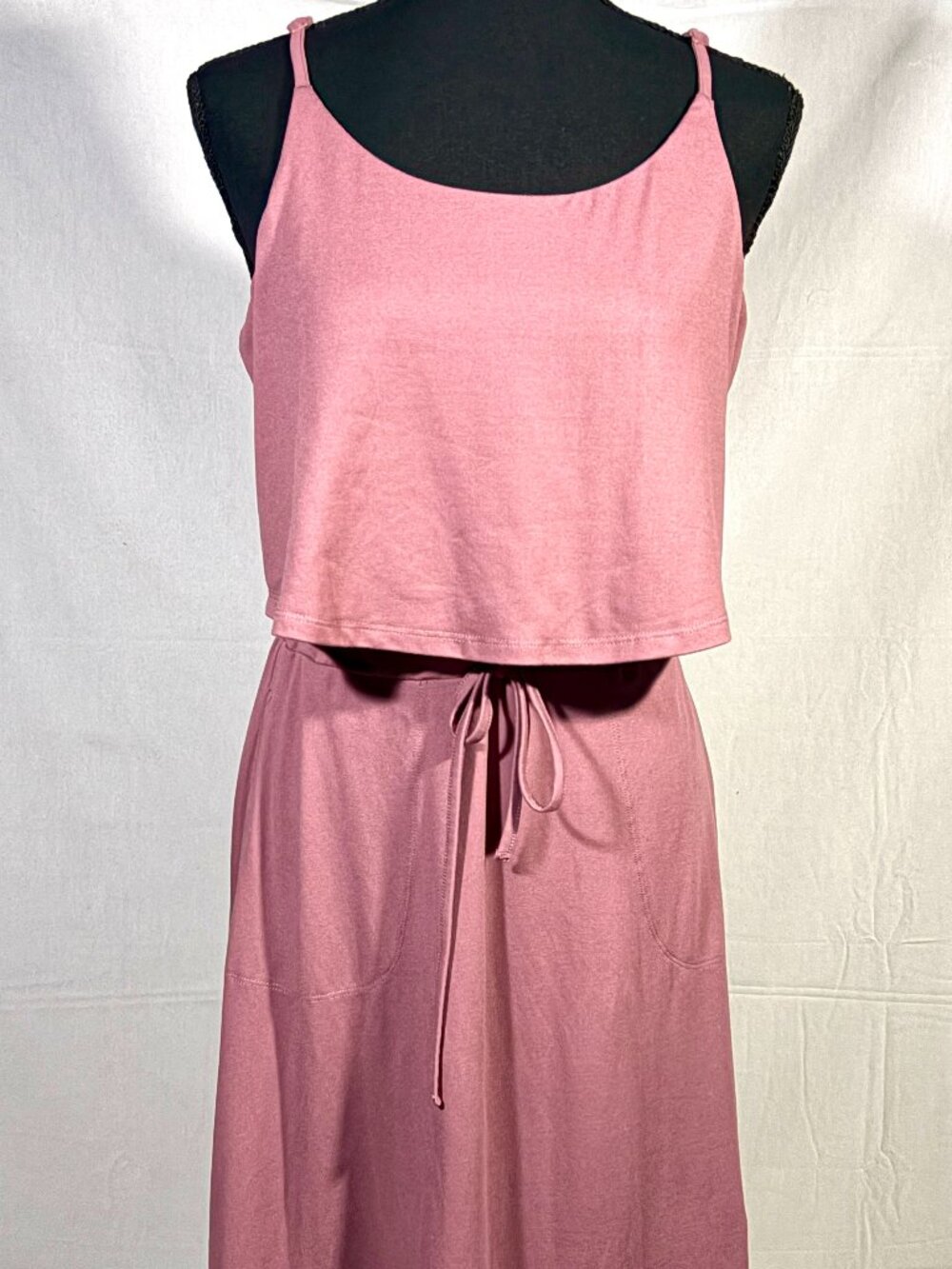 Allthreads Mauve Catamaran Dress Sz S Spaghetti Strap Stretch Midi